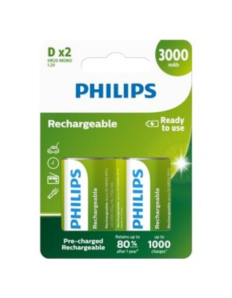 Philips baterie D Rechargeable - 2ks (R20B2A300/10)