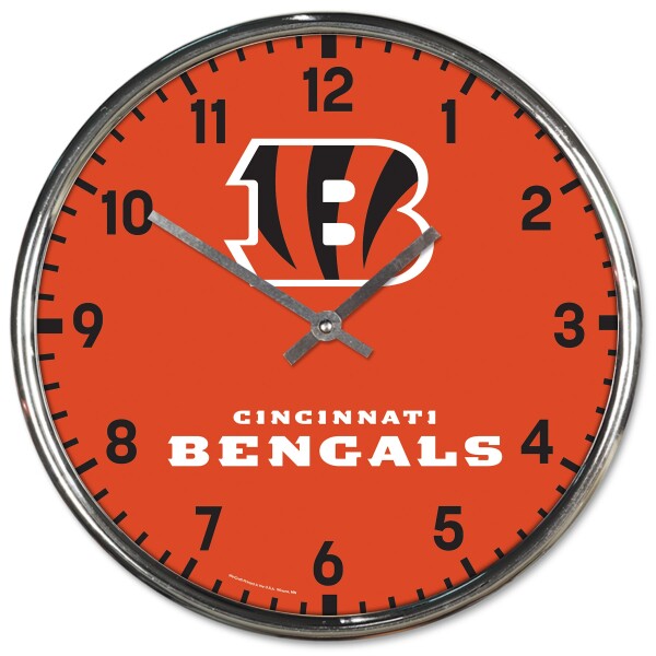 Hodiny Cincinnati Bengals NFL Chrome Team Design