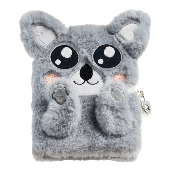 Miquelrius B2F - diař se zámkem Fluffy, koala, 80 listů, 80 g, linkovaný, mix barev