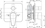 IDEAL STANDARD - Cerafine D Baterie pod omítku s tělesem, pro 2 spotřebiče, chrom/šedá perla A7189U8