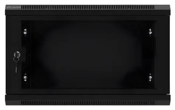 Lanberg WF01-6406-23B černá / Nástěnný rozvaděč / 19" / 6U / 600x450 mm / perforované dveře / flat pack (WF01-6406-23B)