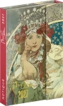 NOTIQUE Alfons Mucha 2027 / Týdenní diář / 11 x 16 cm / česko-slovenský / magnetické uzavírání