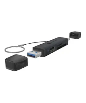 Icy Box IB-CR203-CU3 černá / Externí čtečka paměťových karet / USB-A USB-C 3.2 Gen 1 (61179)