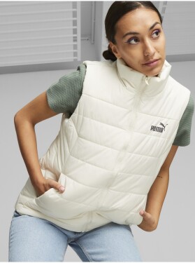 Krémová dámská prošívaná vesta Puma Ess Padded Vest - Dámské