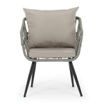 Zahradní sestava, polyratan, šedá, AZ-F1508 GREY