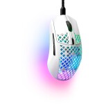 SteelSeries Aerox 3 Snow bílá / Herní myš / optická / 8500DPI / USB-A / 1.8m / 6 tlačítek (62603)