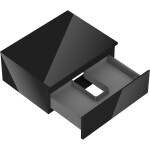 MEXEN/S - Orio koupelnová skříňka pod umyvadlo 60 cm s deskou, 1 šuplík, černá lesk 91A10-06023-1-BFC70