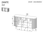Komoda Zante ZA3 Barva korpusu: Černá