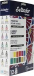 Pébéo Setacolor Shimmer sada 12x20 ml Discovery