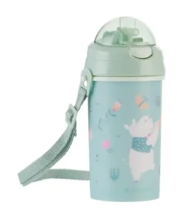 KikkaBoo Hrnek se silikonovým brčkem a popruhem 450ml Music Fest Pink / od 4 let (31302030082KB)