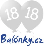 Balónek 18. narozeniny stříbrný metalický Balonky.cz Balónek 18. narozeniny stříbrný metalický Balonky.cz