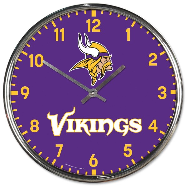 Hodiny Minnesota Vikings NFL Chrome Team Design