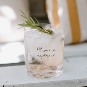 Bella Rose Sklenice na whisky Hlavně se nep♥srat, čirá barva, sklo, 250 ml