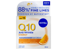 Nivea Q10 Energy Rozjasňující denní krém proti vráskám OF 15 50 ml