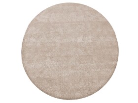 DumDekorace Moderní kulatý koberec v béžové barvě