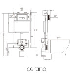CERANO - Modul Basic pro WC závěsné - pro zazdění - 46x107,7 CER-670801