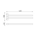 Nimco Bormo chrom držák na ručníky otočný 42 cm BR 11096-26 BR 11096-26