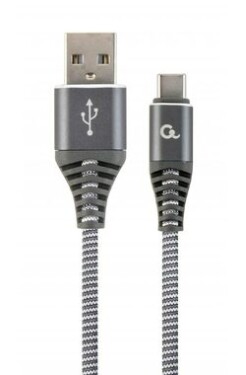 Gembird CC-USB2B-AMCM-1M-WB2 USB 2.0 AM na Type-C, (AM/CM), 1m, šedo-bílý