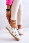 Dámské espadrilky s puntíky Big Star JJ274870 Bílá 38