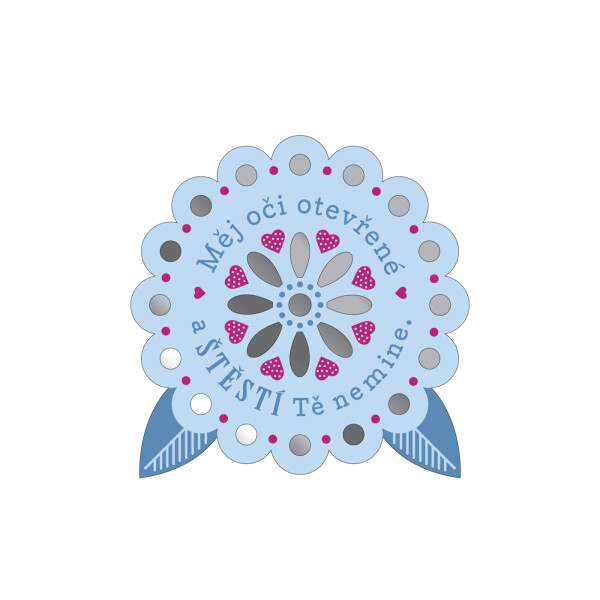 Plaketka kytka - Pro štěstí - Albi