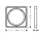 AXOR - ShowerSelect ID Prodloužení 17x17 cm, matná černá 13640670