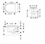HANSGROHE - EluPura S Original Závěsné WC se sedátkem, Rimless, SmartClean, bílá 61180450
