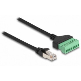 Delock 65975 RJ45 síťové kabely, propojovací kabely CAT 6 U/UTP 0.30 m černá, zelená 1 ks