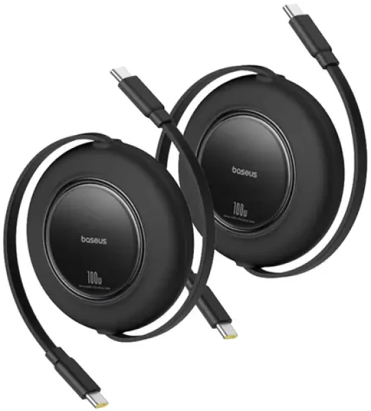 Baseus Free2Pull černá / Kabel USB-C - USB-C / 100W / 2 m / balení 2 ks (P10364500113-08)