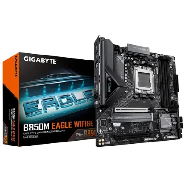 GIGABYTE B850M EAGLE WIFI6E / Základní deska / AM5 / B850 / 4x DDR5 / 2,5G LAN / Wi-Fi 6E / mATX (B850M EAGLE WF6E)