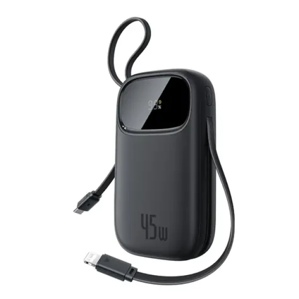 Baseus EnerFill FC31 Qpow 3 černá / Powerbanka / 20000mAh / 45W / USB-C a Lightning v těle / USB-A (E0028D00)