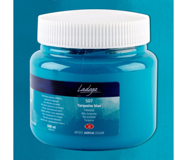 Nevskaya Palitra Ladoga 2224507 Akrylová barva 500 ml, modrá tyrkysová 507