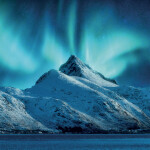 Nástěnný kalendář poznámkový 2027 Notique Polární záře, 30 x 30 cm