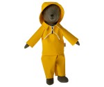 Maileg Pláštěnka a kalhoty pro medvídka Maileg Teddy Dad Yellow, žlutá barva, textil