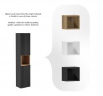 COMAD - Vysoká skříňka 2 dvířka NOVA BLACK 5907611663714