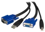 StarTech 2v1 USB KVM kabel černý / KVM kabel / VGA + USB / 1,8 m (SVUSB2N1_6)