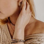 Dámský náramek Valérie Gold - chirurgická ocel, hematit, Zlatá 17 cm + 3 cm (prodloužení)