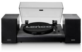 Lenco LS-300 černá / Gramofon / 33 45 RPM / BT / RCA / repro (LS-300BLACK)