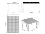 Sojag Portland nástěnná pergola 10x14 288x426x240 cm antracit