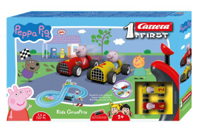 Autodráha Carrera First Prasátko Peppa/Peppa Pig 2,4m plast +2 auta na bat. v krabici 50x30x7cm