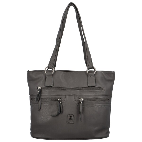 Stylová větší dámská kabelka přes rameno Amilla, šedá