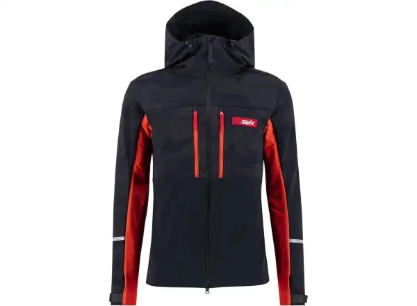 Swix Surmount softshield pánská bunda Black/Fiery Red vel. L