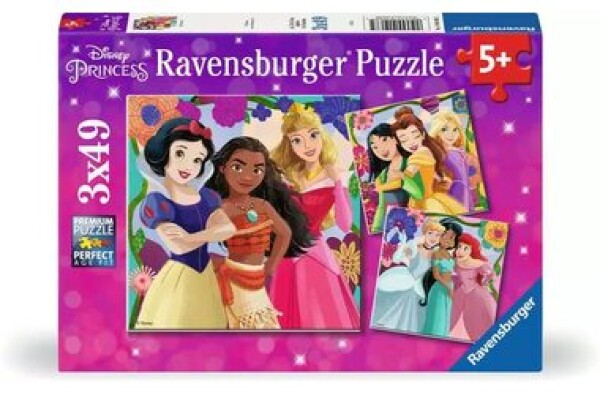 Ravensburger Disney: Princezny z pohádek - 3x49 dílků