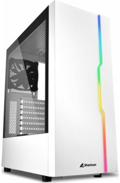 Sharkoon RGB SLIDER bílá / RGB / ATX / 1x 120mm / bez zdroje / průhledná bočnice (4044951032006)