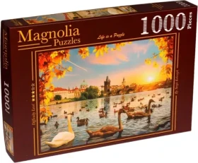 MAGNOLIA Puzzle Labutě u Karlova mostu