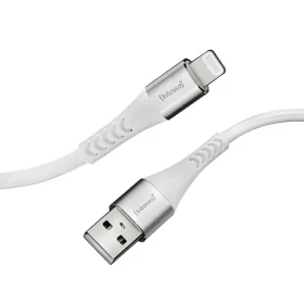 Intenso A315L bílá / Kabel USB-A - Lightning / 1,5 m / 12W / nylonový opletení (7902102)