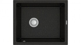 MEXEN - Pedro granitový dřez 1-miska 560x460 mm, černá / kovové zlato 6508561000-75