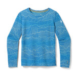 Dětské merino triko dlouhý rukáv SMARTWOOL Kids' Classic Thermal Merino Base Layer, Indigo Linear Peaks velikost: XL