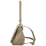 Stylová dámská kožená crossbody kabelka Keolla, béžová