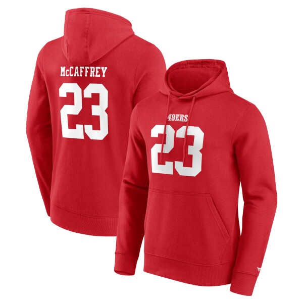 Fanatics Pánská mikina San Francisco 49ers NFL Christian McCaffrey #23 Player Hoodie Velikost: XL
