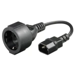 MicroConnect Prodlužovací kabel C14 - Schuko (F) 0.23m černá (PE130075)